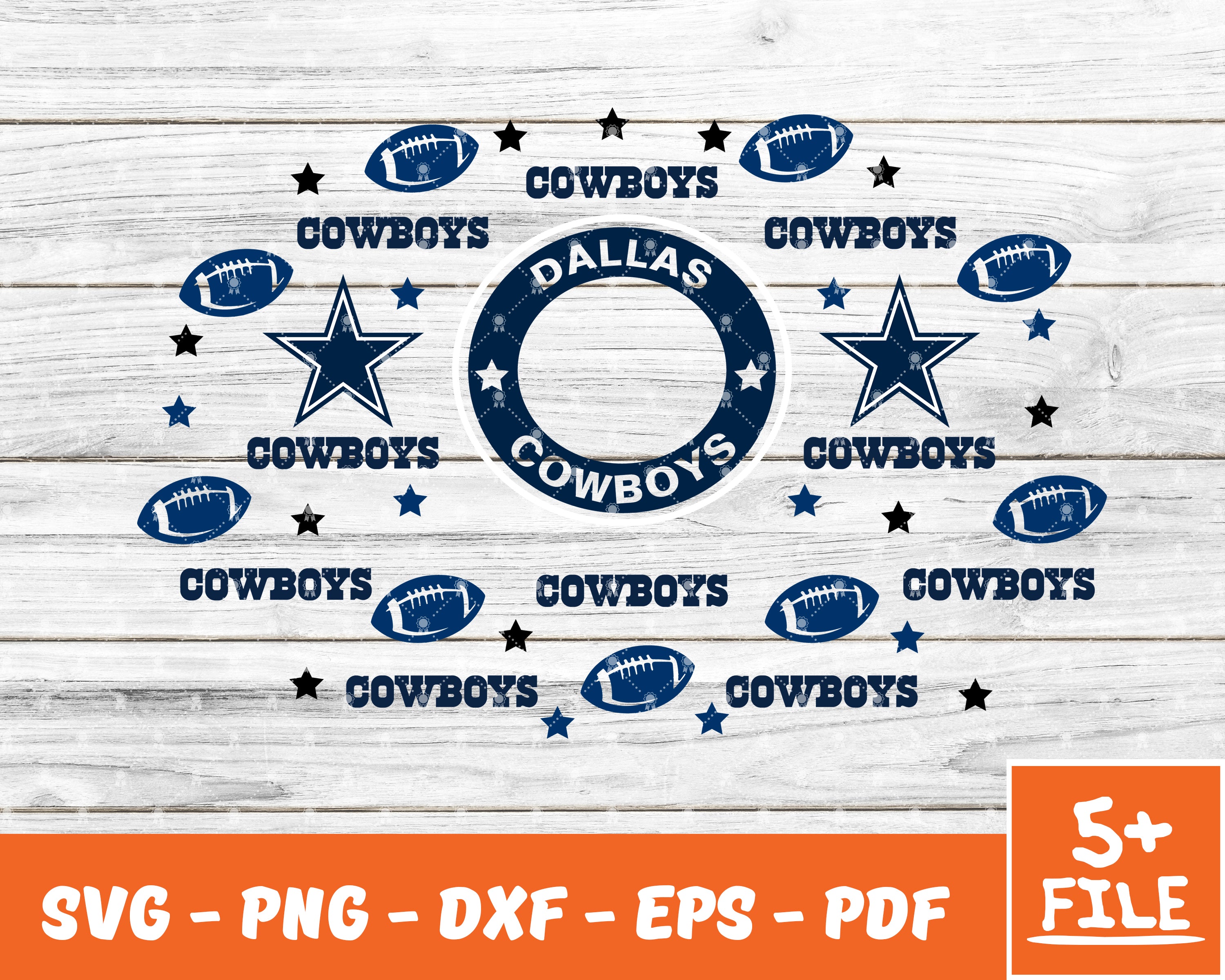 Dallas Cowboys 5x 5x svg, nfl svg, eps, dxf, png, digital file