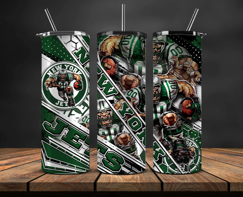 New York Jets Mascot Tumbler Wrap, 20oz Tumbler Wrap PNG Digital Download