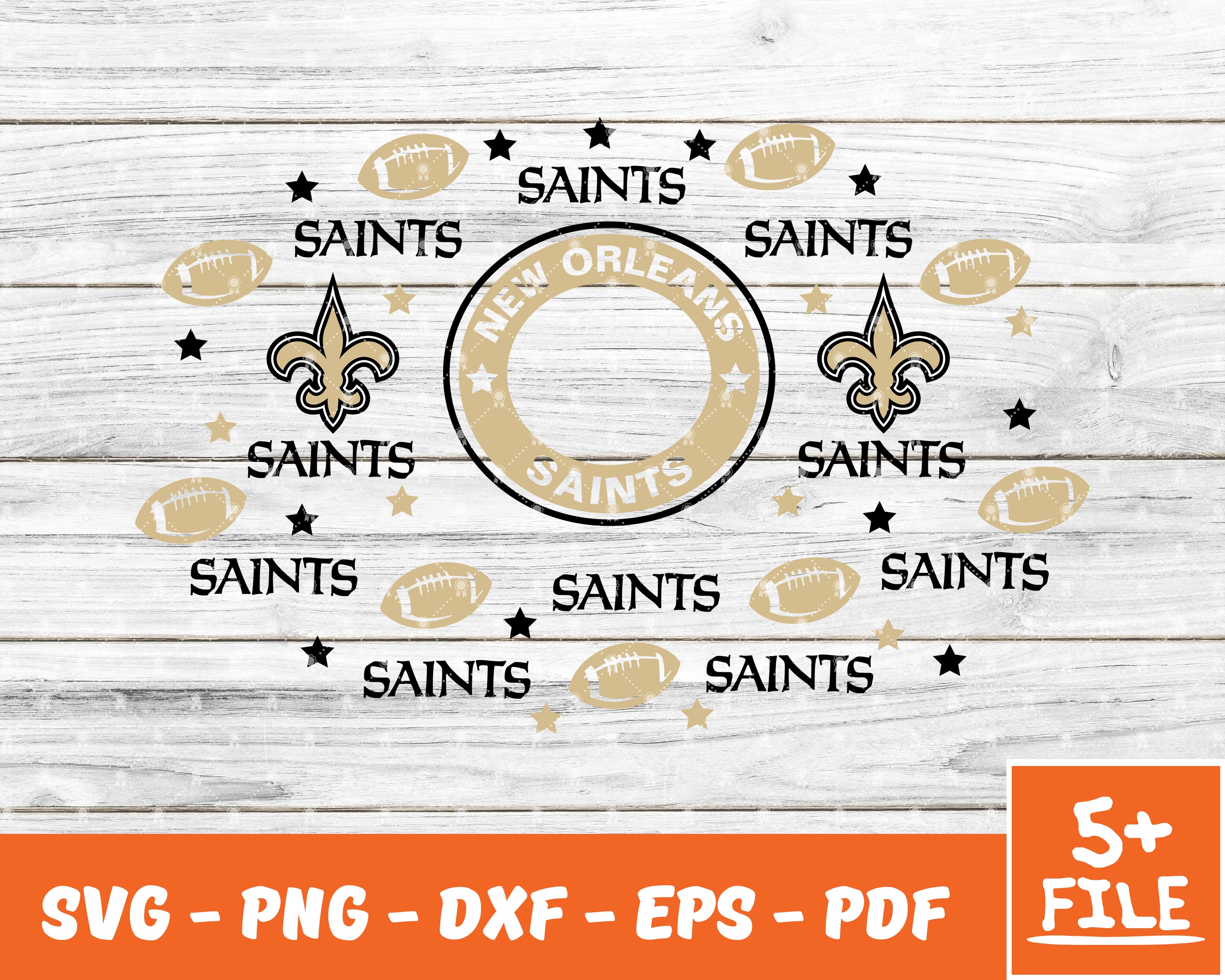 New Orleans Saints NFL Mascot Car Bumper Sticker Decal - 3'' or 5''