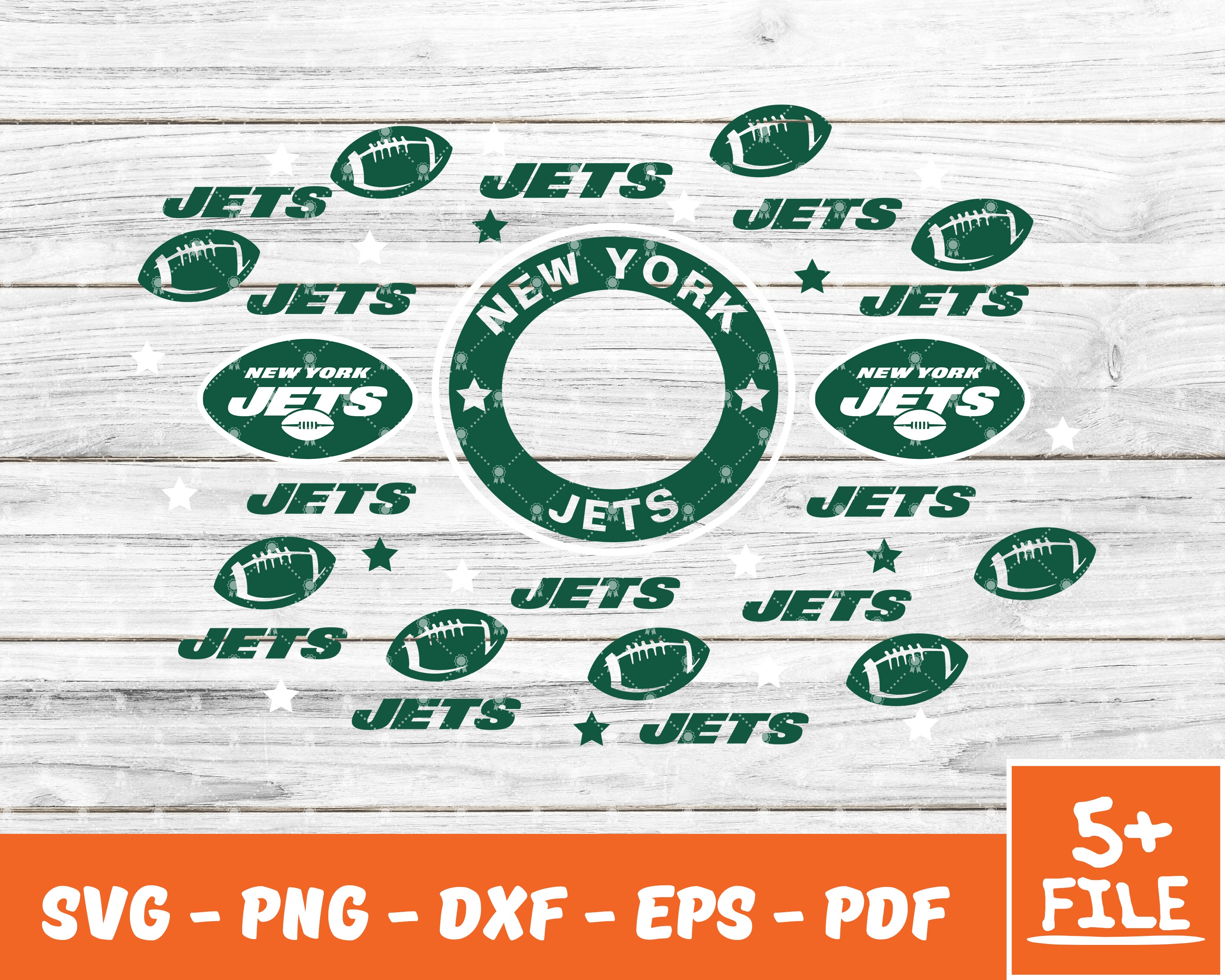 New York Jets logo Digital File (SVG cutting file + pdf+png+dxf)