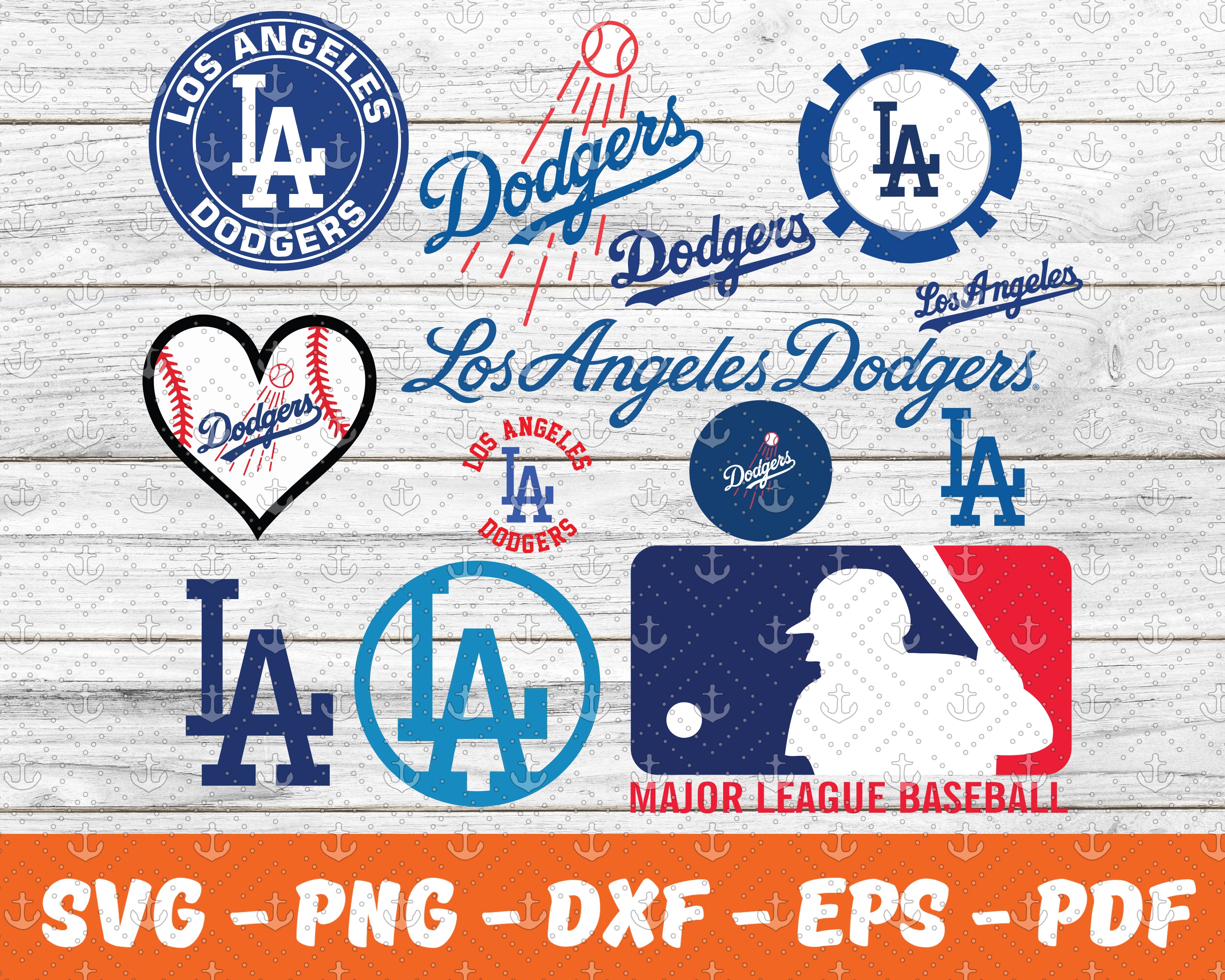 LA DODGERS SVG BUNDLE, Dodgers Heart SVG, Los Angeles Dodgers SVG