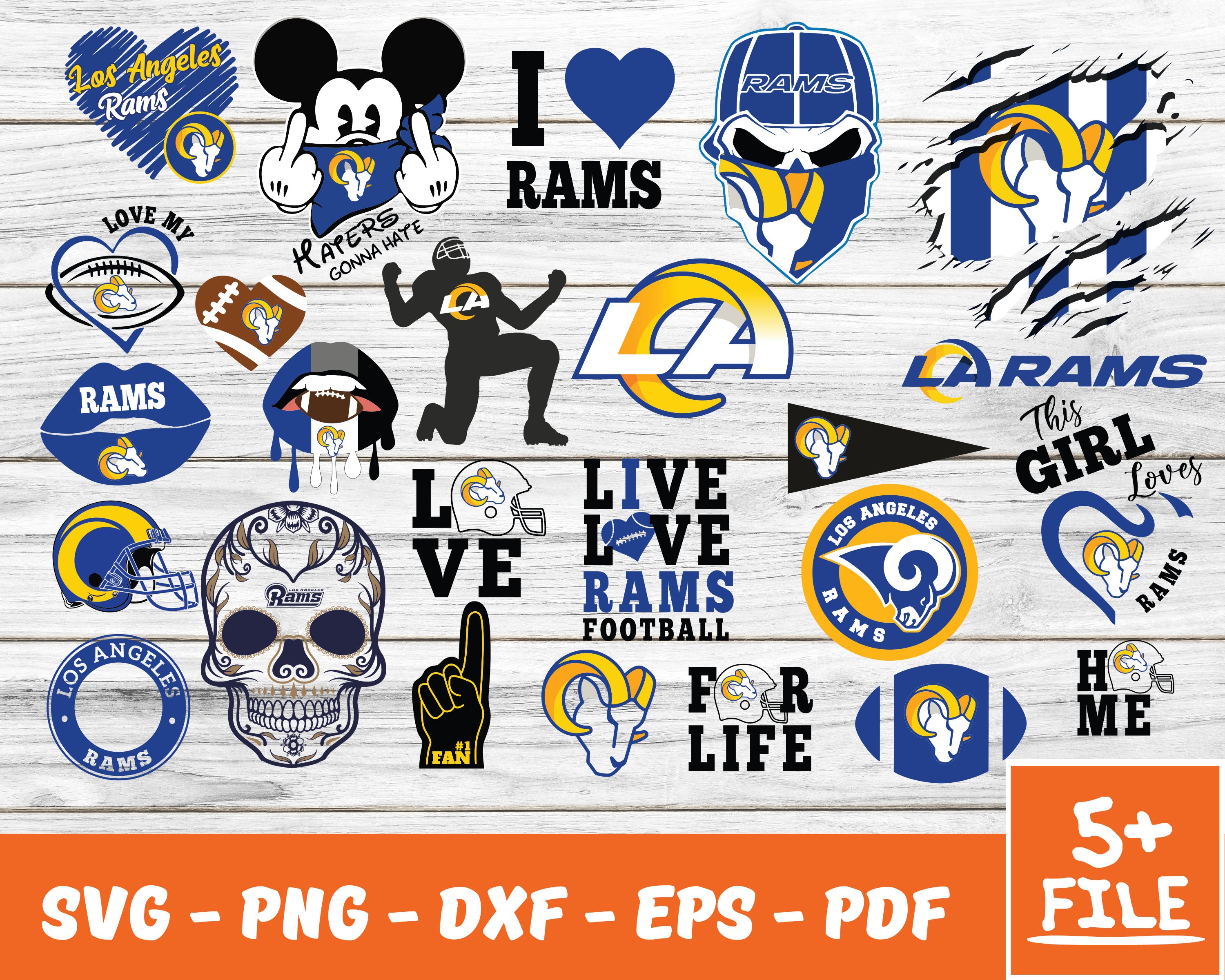 Go Rams SVG • NFL Los Angeles Football Team T-shirt Design SVG Cut Files  Cricut