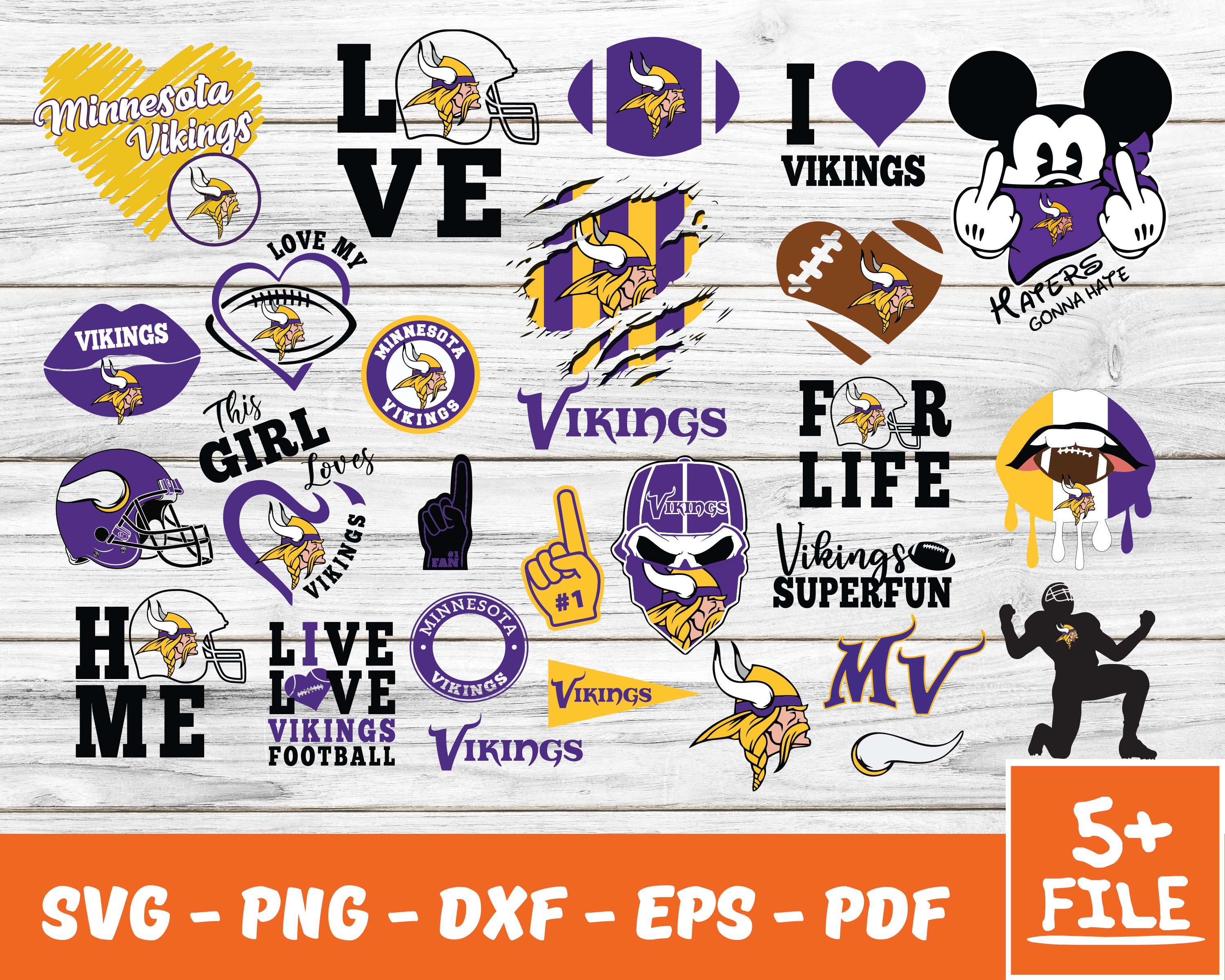 Minnesota Vikings Logo SVG NFL Team Graphic Design File