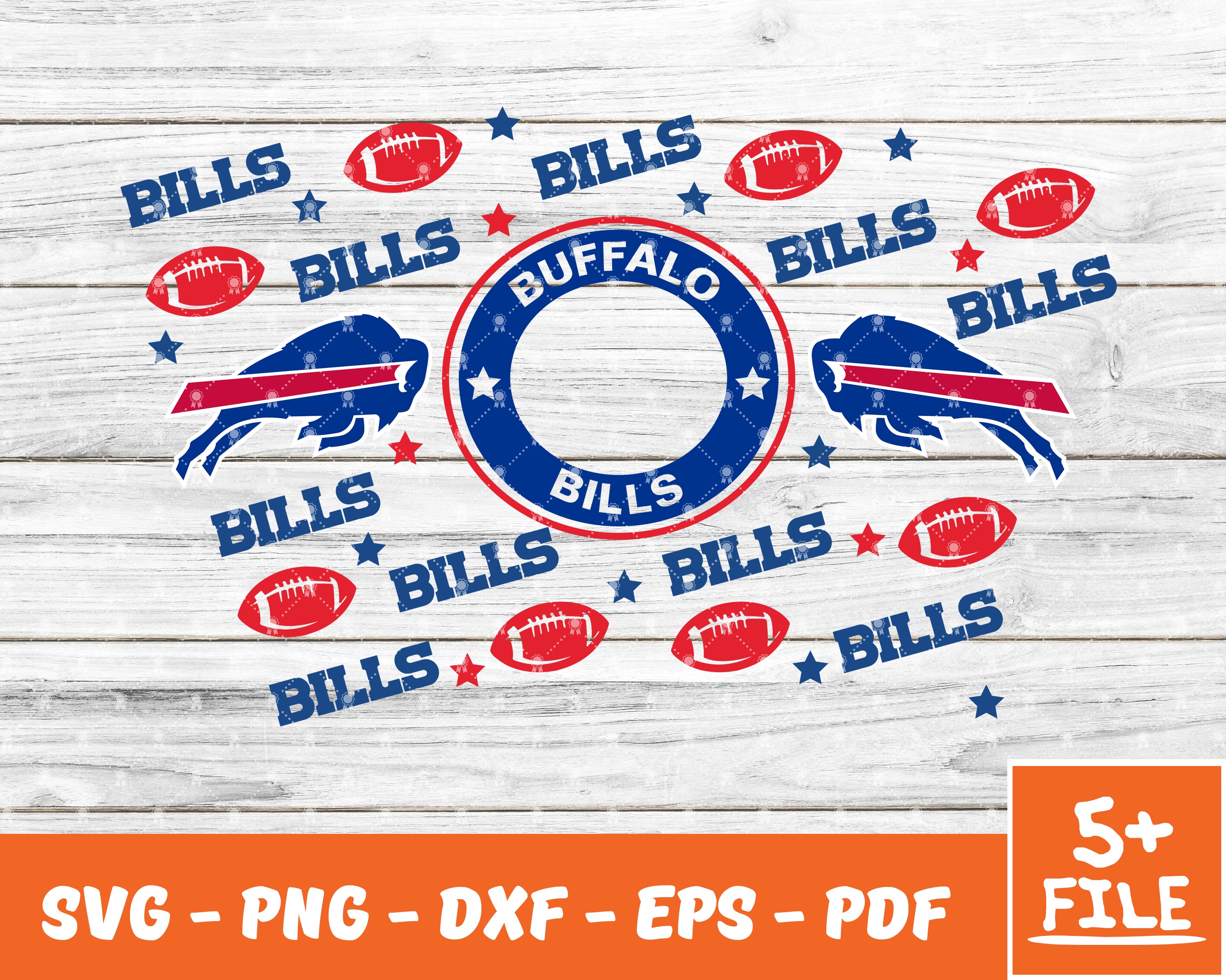 Buffalo Bills logo Digital File (SVG cutting file + pdf+png+dxf)