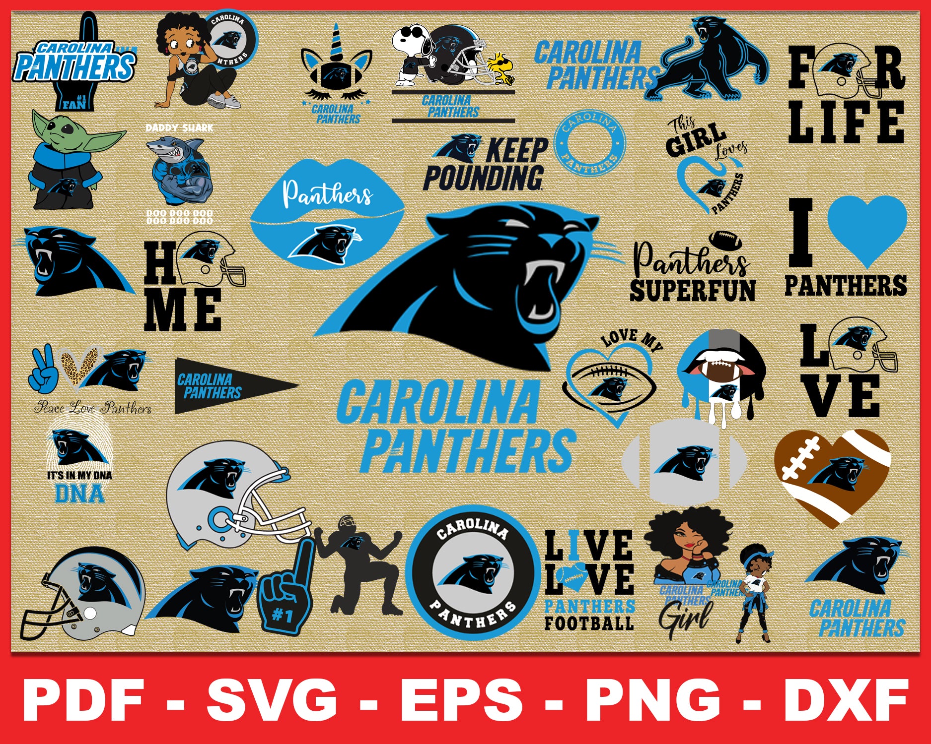 Carolina Panthers Circle Logo 3 svg, nfl svg, eps, dxf, png