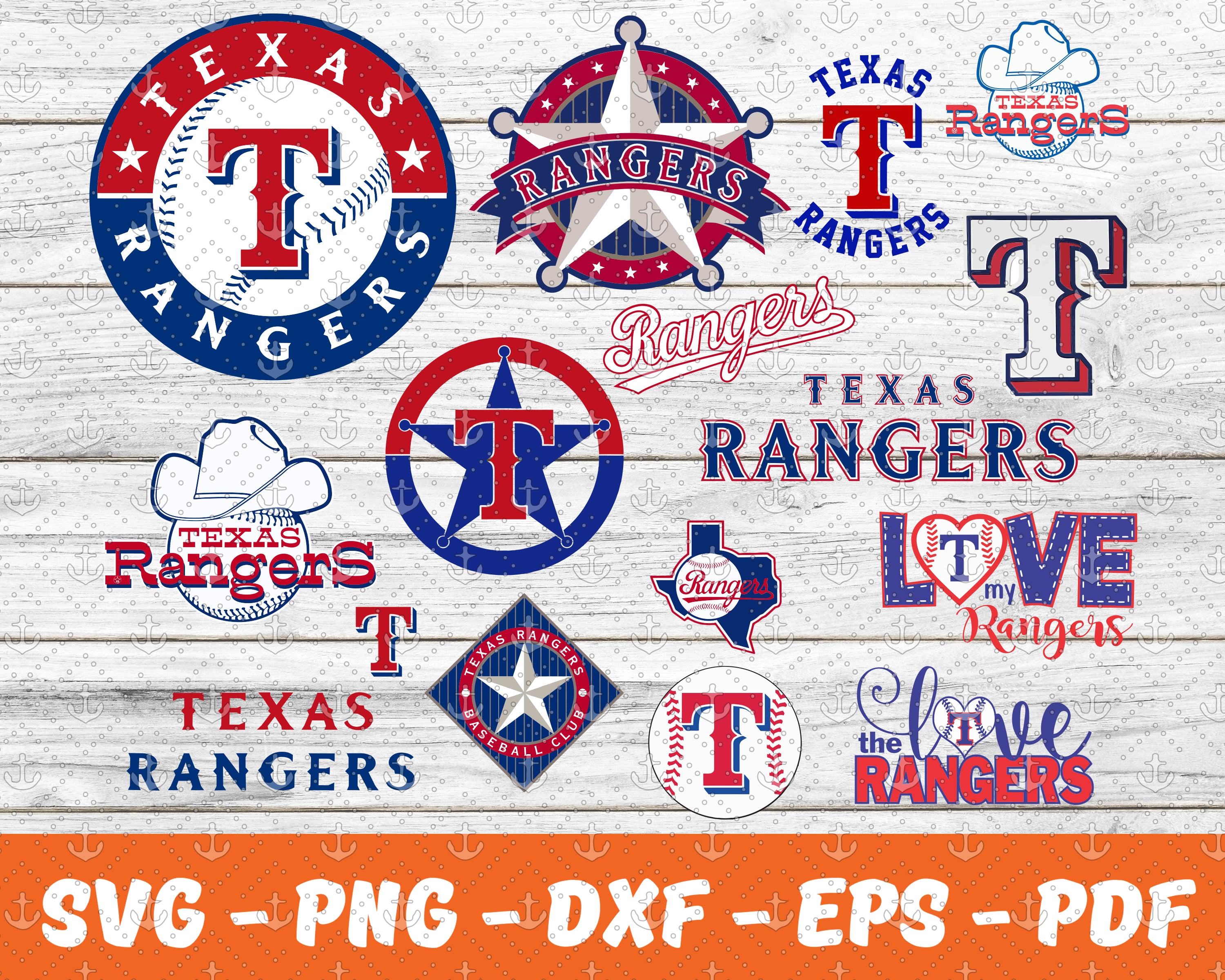 Texas Rangers SVG files baseball designs contains dxf eps