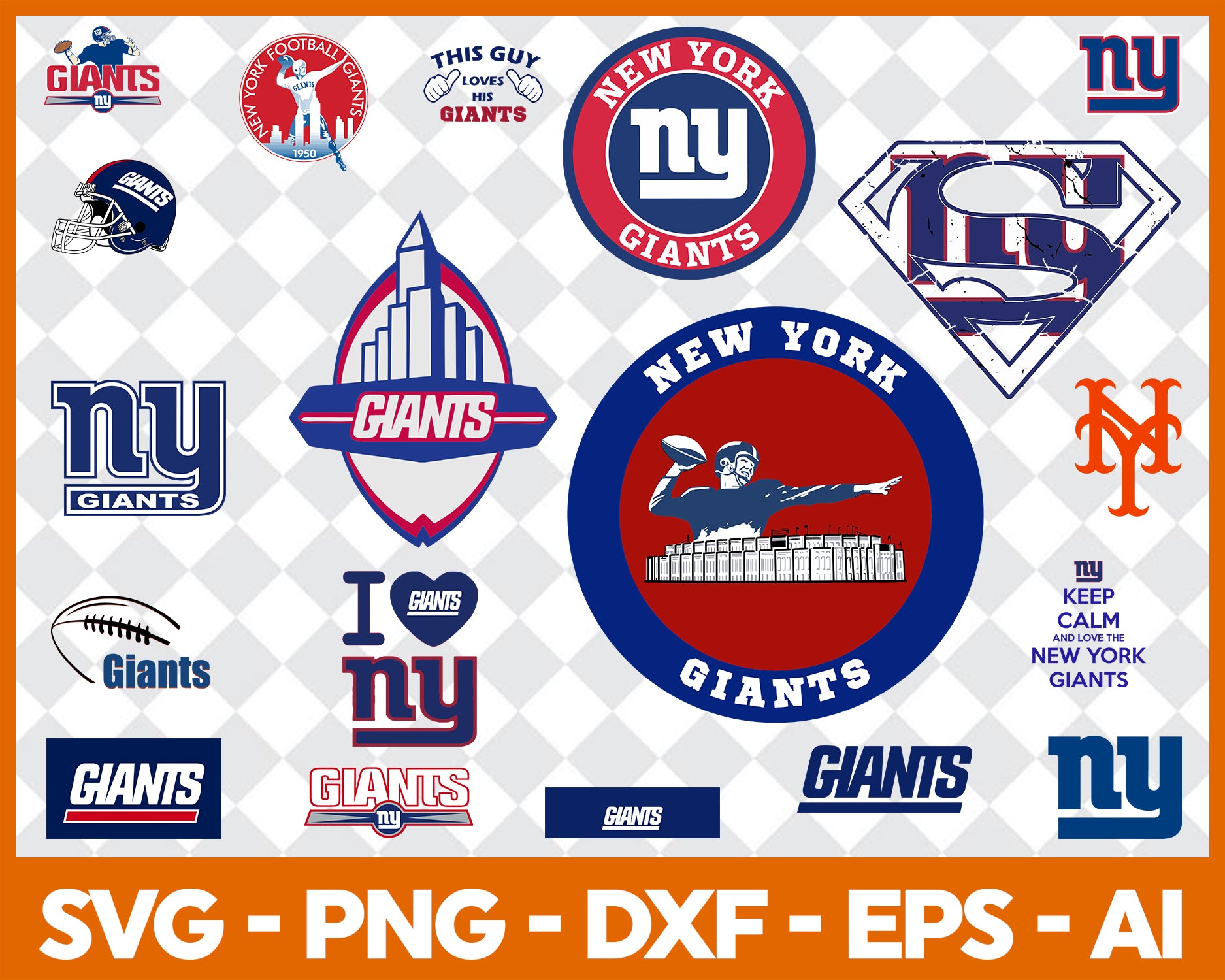 New York Giants Circle Logo svg, nfl svg, eps, dxf, png, digital file – SVG  Sporty