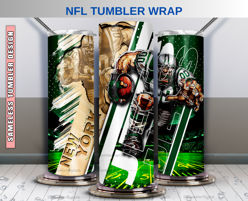 NY Jets Tumbler Wrap , Nfl Wood Mascot Tumbler Wrap, Nfl Mascot Tumble –  Bundlepng