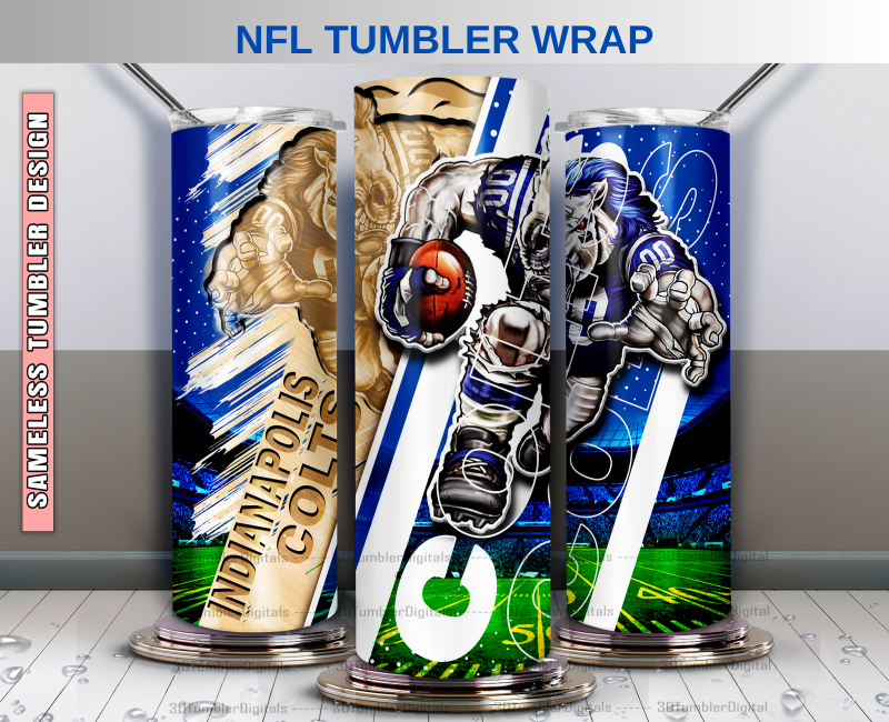 Colts Tumbler Wrap , Nfl Wood Mascot Tumbler Wrap, Nfl Mascot Tumbler –  Bundlepng