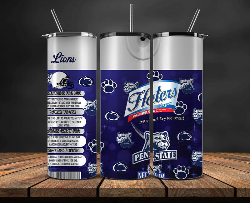 Penn State Nittany Lions Haters BeGone Tumbler Wrap, College Haters BeGone Tumbler Png 100