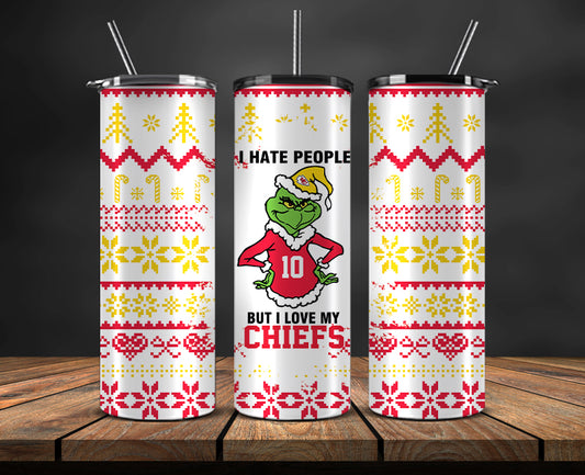 Kansas City Chiefs Christmas Tumbler Png,NFL Merry Christmas Png, NFL Christmas Tumbler Wrap 106