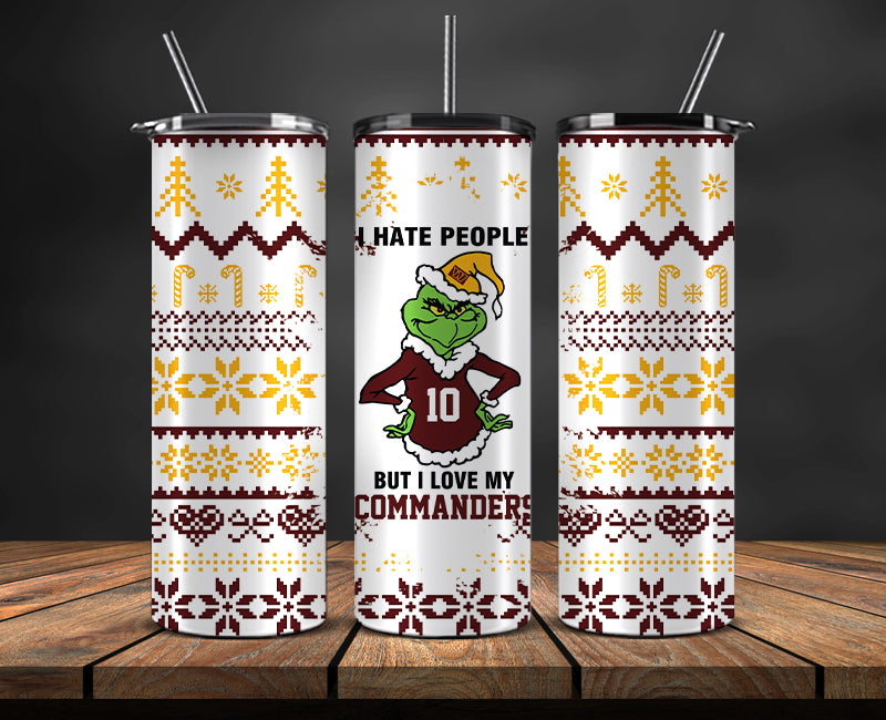 Washington Commanders Christmas Tumbler Png,NFL Merry Christmas Png, NFL Christmas Tumbler Wrap 108