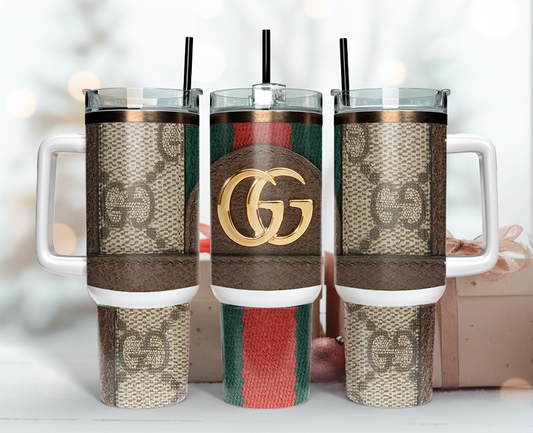 Gucci Tumbler Wrap 40oz,Tumbler Wrap with Logo Fashion - Instant PNG File  109