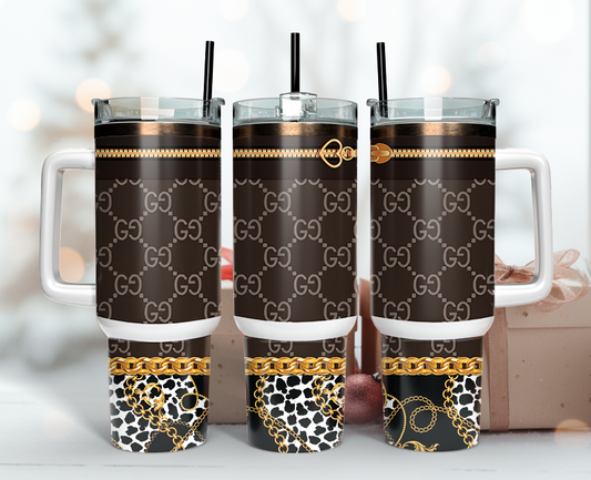 Gucci Tumbler Wrap 40oz,Tumbler Wrap with Logo Fashion - Instant PNG File  110