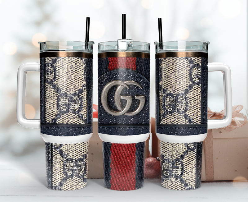 Gucci Tumbler Wrap 40oz,Tumbler Wrap with Logo Fashion - Instant PNG File  111