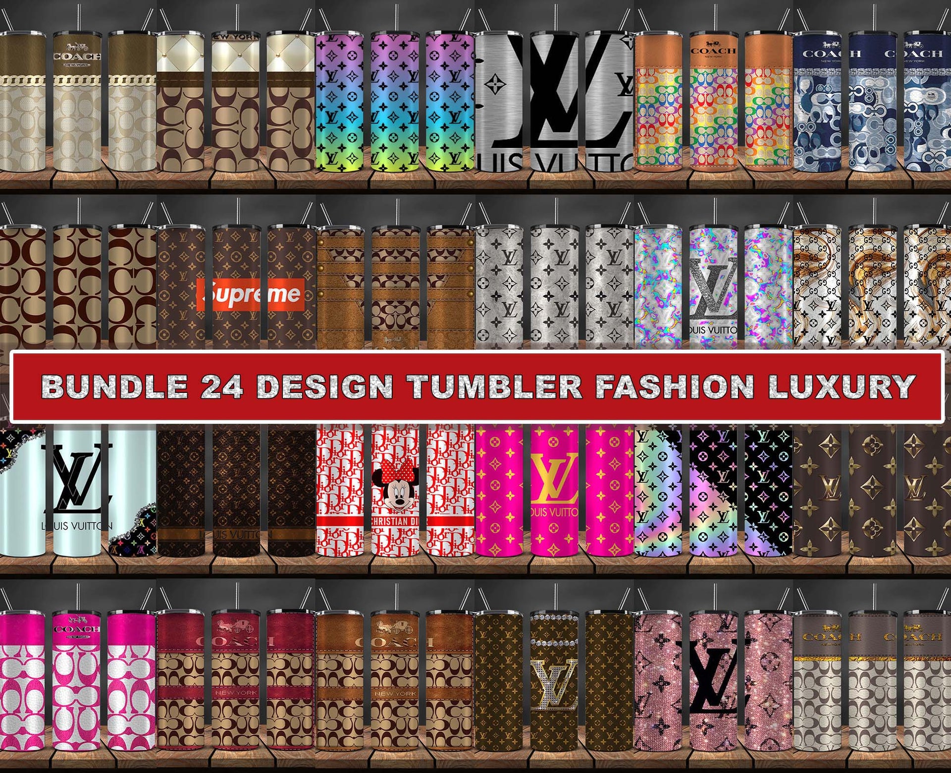 Louis Vuitton Bag Tumbler, 20oz Skinny Tumbler, Fashion Tumb