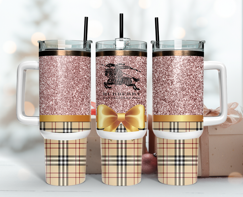 Burberry Tumbler Wrap 40oz,Tumbler Wrap with Logo Fashion - Instant PNG File  123