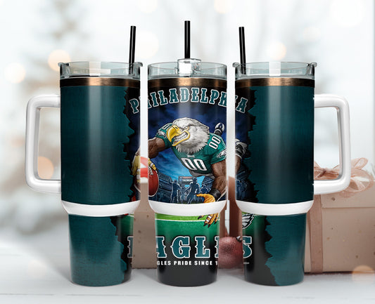 Philadelphia Eagles Tumbler 40oz Png, 40oz Tumler Png 123