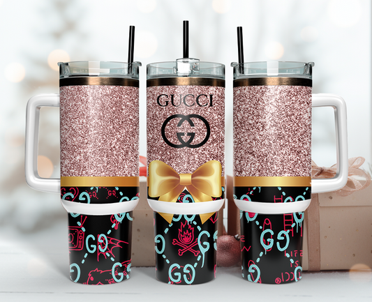 Gucci Tumbler Wrap 40oz,Tumbler Wrap with Logo Fashion - Instant PNG File  127