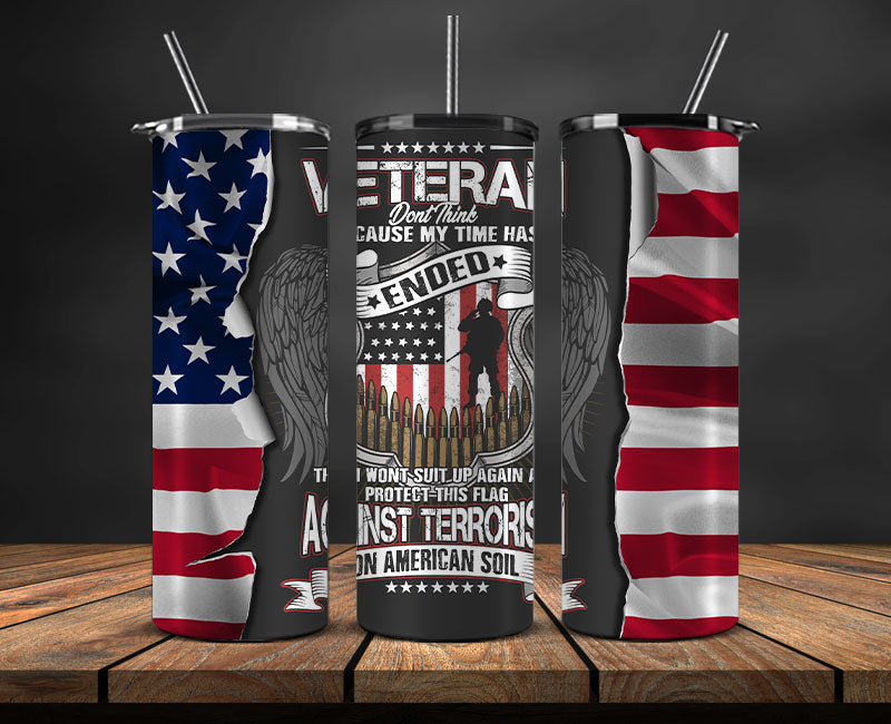 Veteran Military Tumbler, Veterans Day Tumbler , Veteran Tumbler Wrap 12