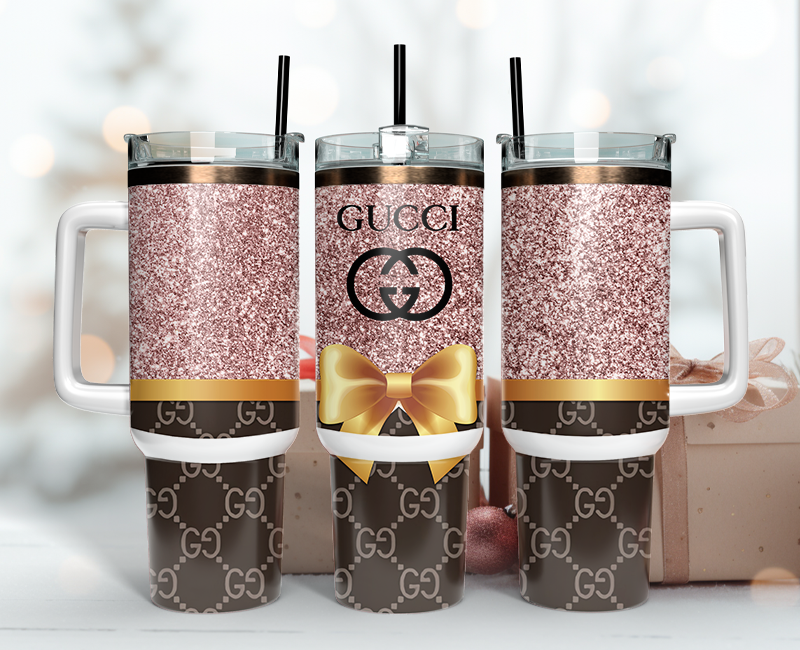 Gucci Tumbler Wrap 40oz,Tumbler Wrap with Logo Fashion - Instant PNG File  131