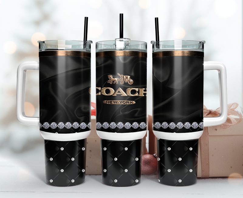 Coach Tumbler Wrap 40oz,Tumbler Wrap with Logo Fashion - Instant PNG File  138