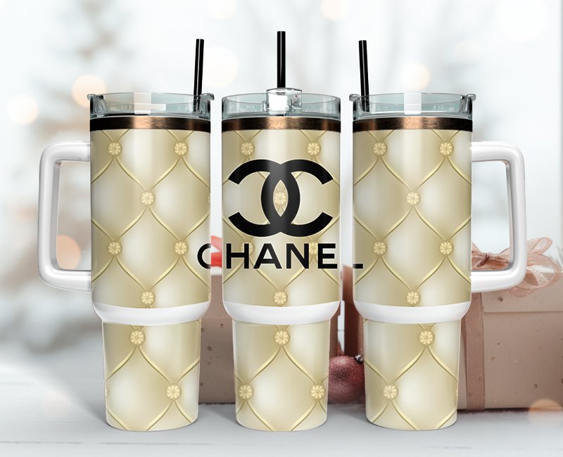 Chanel Tumbler Wrap 40oz,Tumbler Wrap with Logo Fashion - Instant PNG File  141