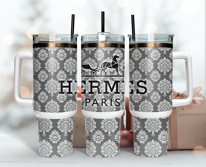 Hermes Tumbler Wrap 40oz,Tumbler Wrap with Logo Fashion - Instant PNG File  145