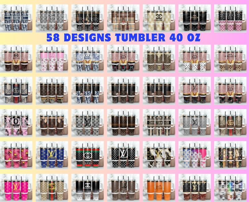 58 Designs Logo Fashion Tumbler Wrap 40oz ,Tumbler Wrap with Logo Fashion