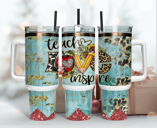 Teacher Tumbler Wrap 40oz, Teacher Tumbler Png 14