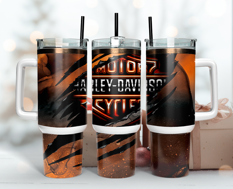 Harley Davidson Tumbler Wrap 40oz - Download High-Quality PNG 16