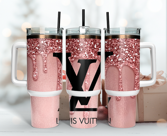 LV Tumbler Wrap 40oz,Tumbler Wrap with Logo Fashion - Instant PNG File  16