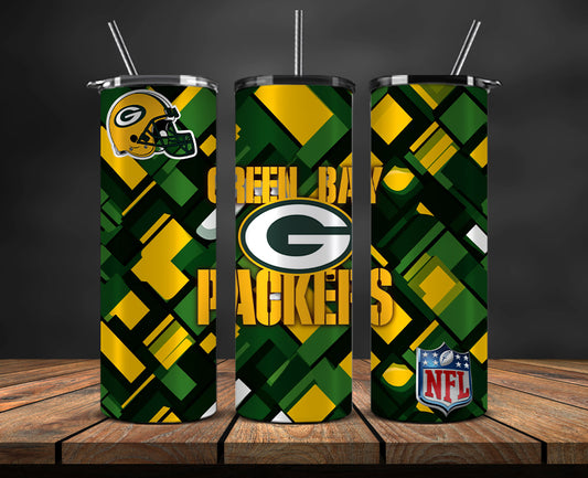 Green Bay Packers Tumbler, Packers Logo Tumbler,NFL Season 2023, Design 174