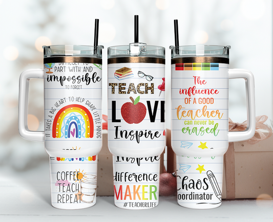 Teacher Tumbler Wrap 40oz, Teacher Tumbler Png 17