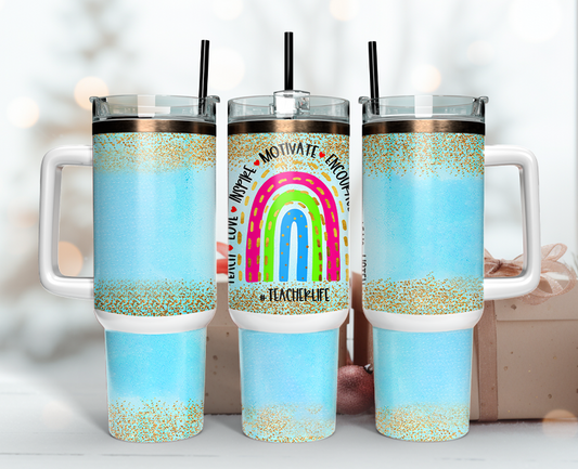 Teacher Tumbler Wrap 40oz, Teacher Tumbler Png 18