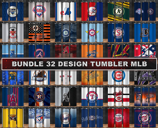 Bundle MLB  Logo Tumbler Wrap, Bundle Sport Tumbler 18