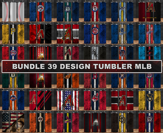 Bundle MLB  Logo Tumbler Wrap, Bundle Sport Tumbler 19