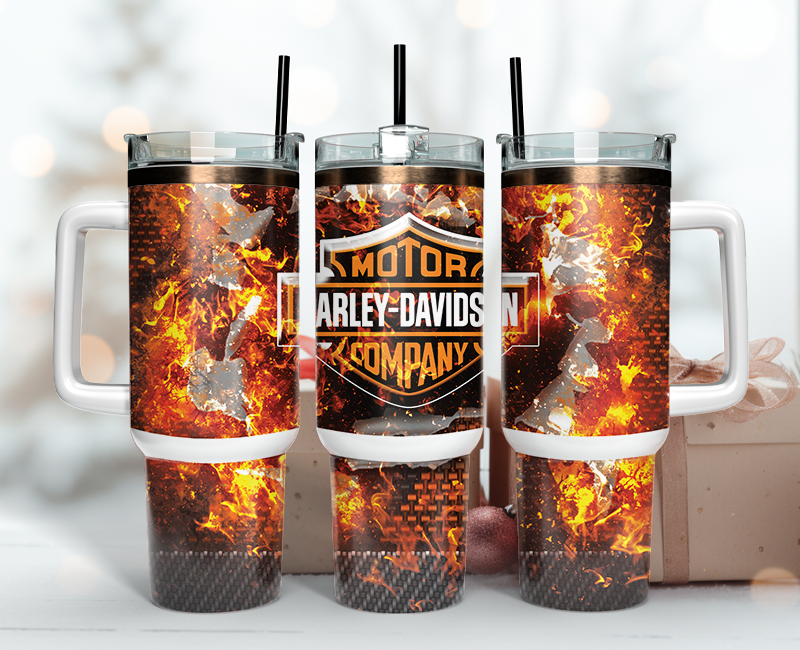 Harley Davidson Tumbler Wrap 40oz - Download High-Quality PNG 01