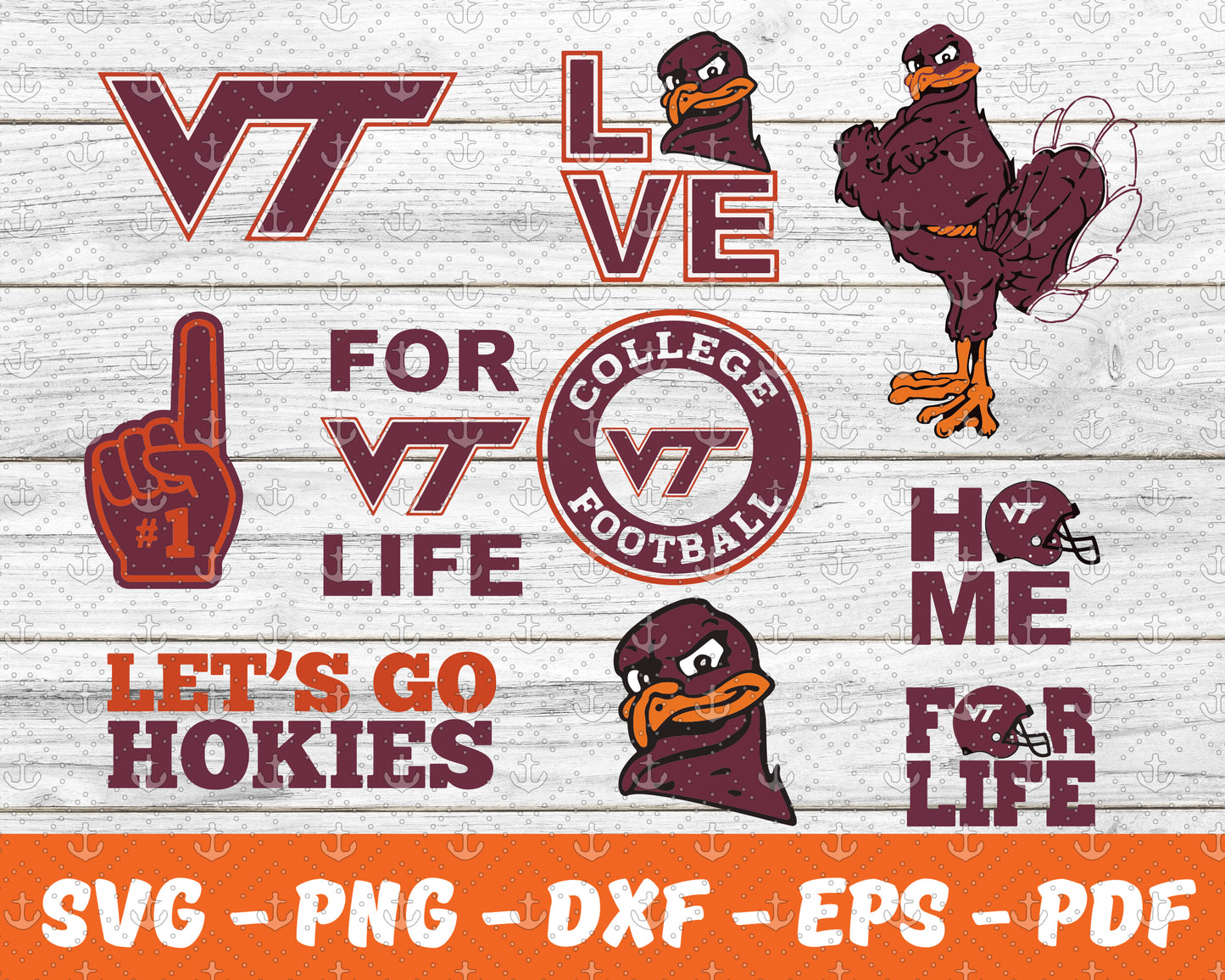 Virginia Tech Hokies Svg,Sport Svg , Bundle N C C A Svg 20