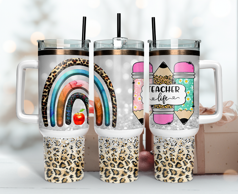 Teacher Tumbler Wrap 40oz, Teacher Tumbler Png 20