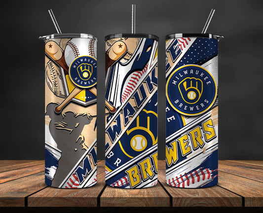 Milwaukee Brewers Tumbler Wrap, Mlb Tumbler  Mlb Logo Tumbler Png 21