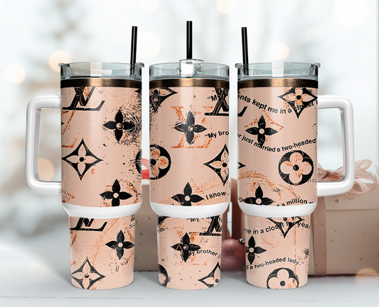 LV Tumbler Wrap 40oz,Tumbler Wrap with Logo Fashion - Instant PNG File  21