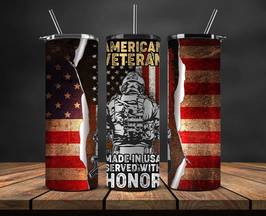 Veteran Military Tumbler, Veterans Day Tumbler , Veteran Tumbler Wrap 21