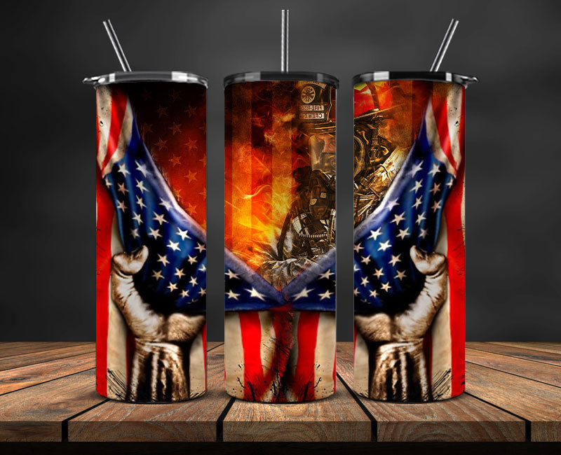 Firefighter Tumbler Wrap , Fire Rescue Fireman 21