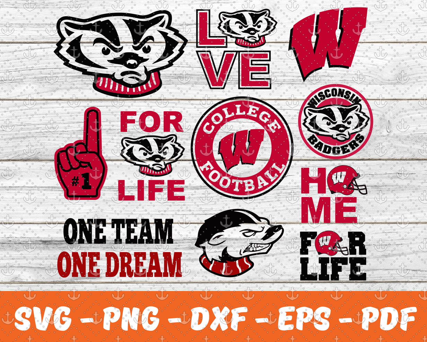 Wisconsin Badgers Svg,Sport Svg , Bundle N C C A Svg 22