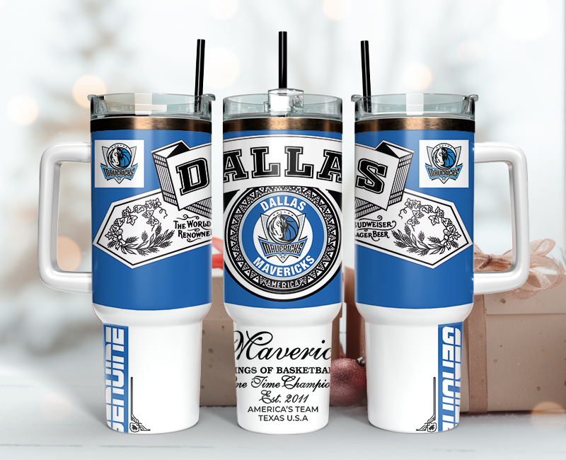 Dallas Mavericks Tumbler Wrap 40oz, Nba Tumbler Wrap 40oz