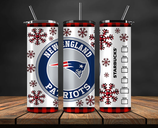 New England Patriots Christmas Tumbler Png,NFL Merry Christmas Png, NFL Christmas Tumbler Wrap 22