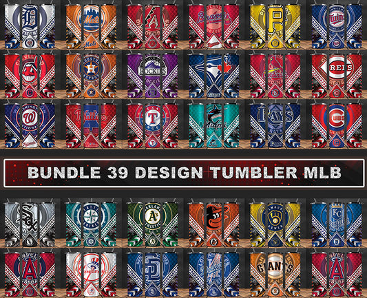 Bundle MLB  Logo Tumbler Wrap, Bundle Sport Tumbler 23