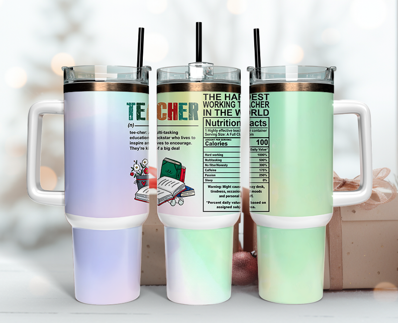 Teacher Tumbler Wrap 40oz, Teacher Tumbler Png 23