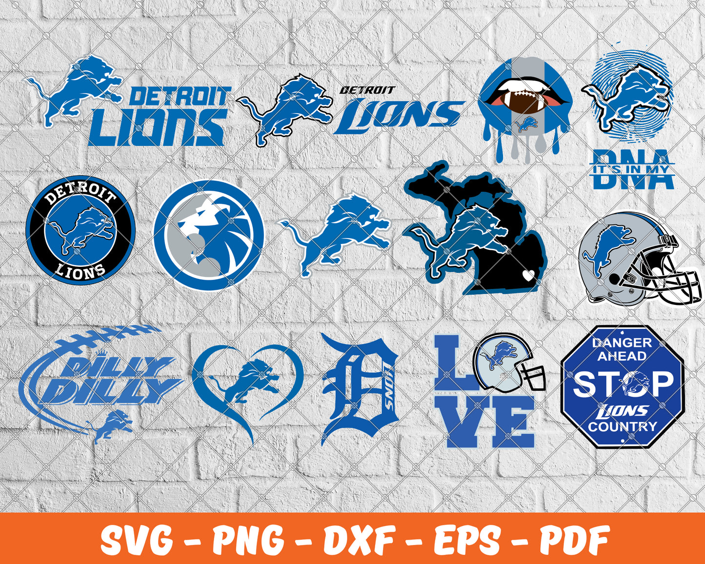 Detroit Lions Mega Bundle SVG